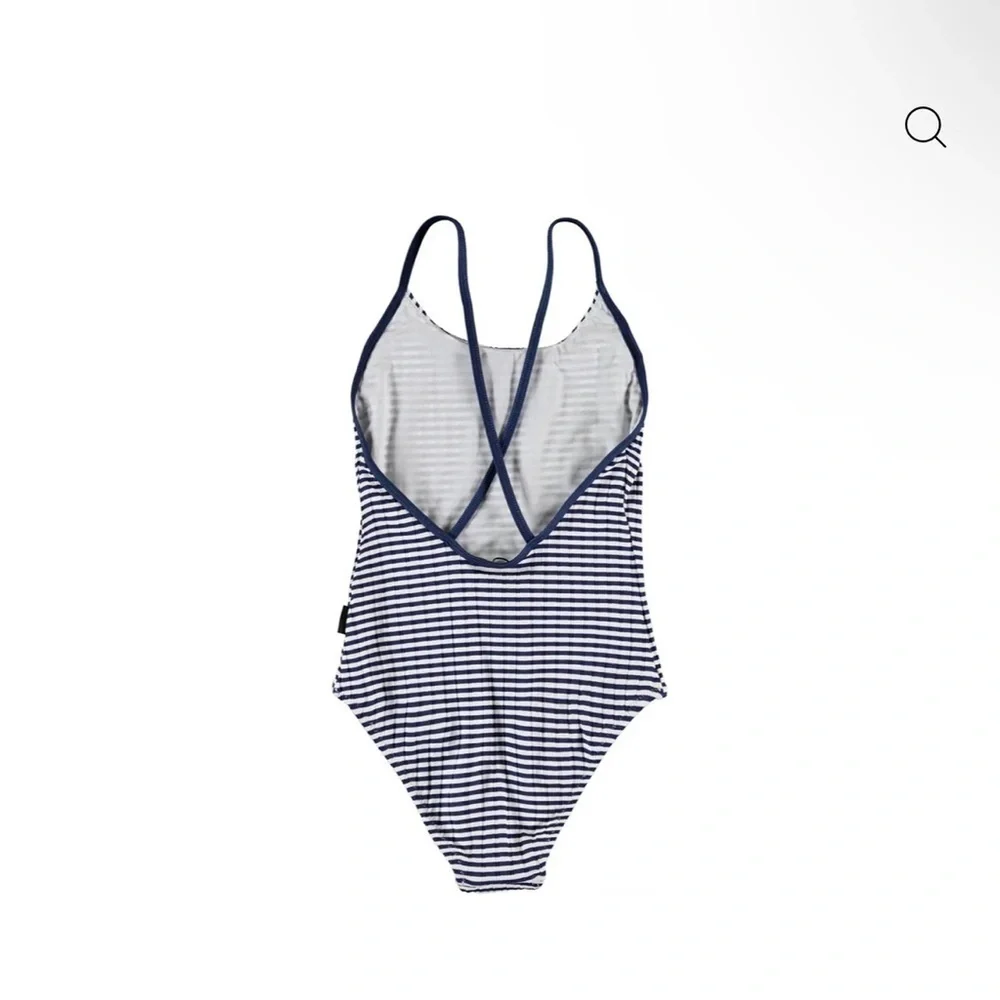 Molo Striped Navy and White Kids Swimwear